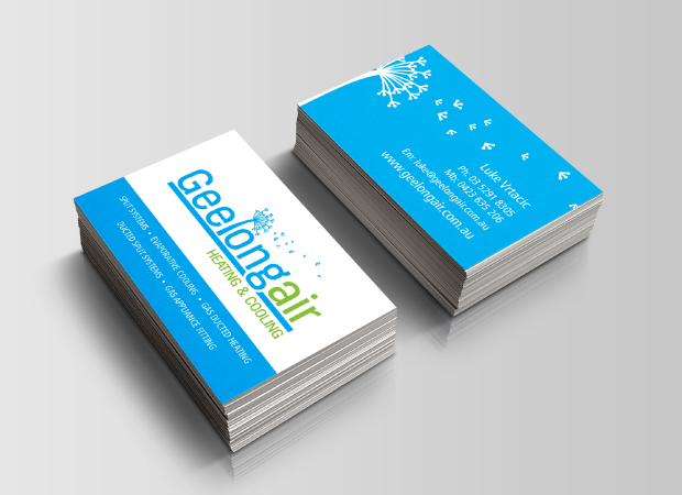 Graphic Design for Trades Geelong - Geelongair business cards