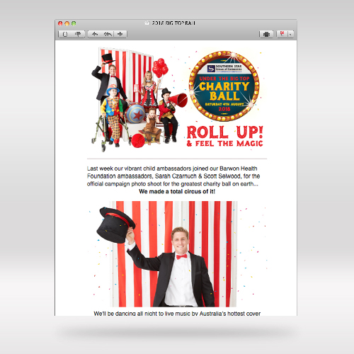 Fundraising Graphic Design - Geelong's Under the Big Top Gala Ball