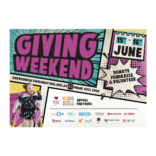 Fundraising Graphic Design - Kids Appeal Geelong Giving Weekend